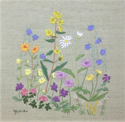 花の刺繍画展 作品のご紹介 植木刺繍 花の刺繍画
